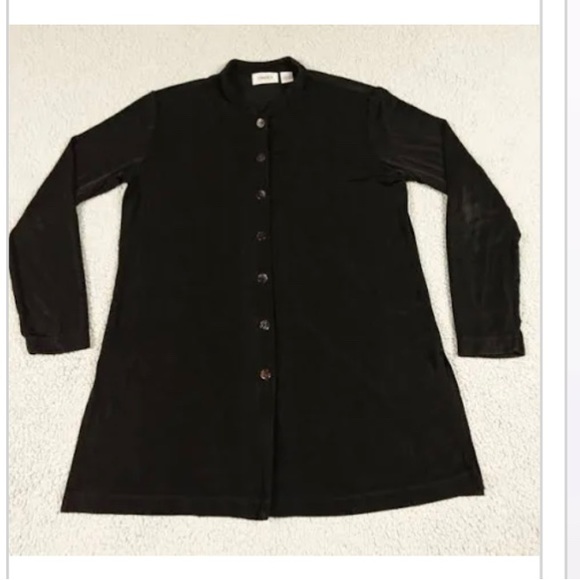 ✨⚡️💥 Chico ‘s dress button closure down front black long sleeves - Picture 2 of 9